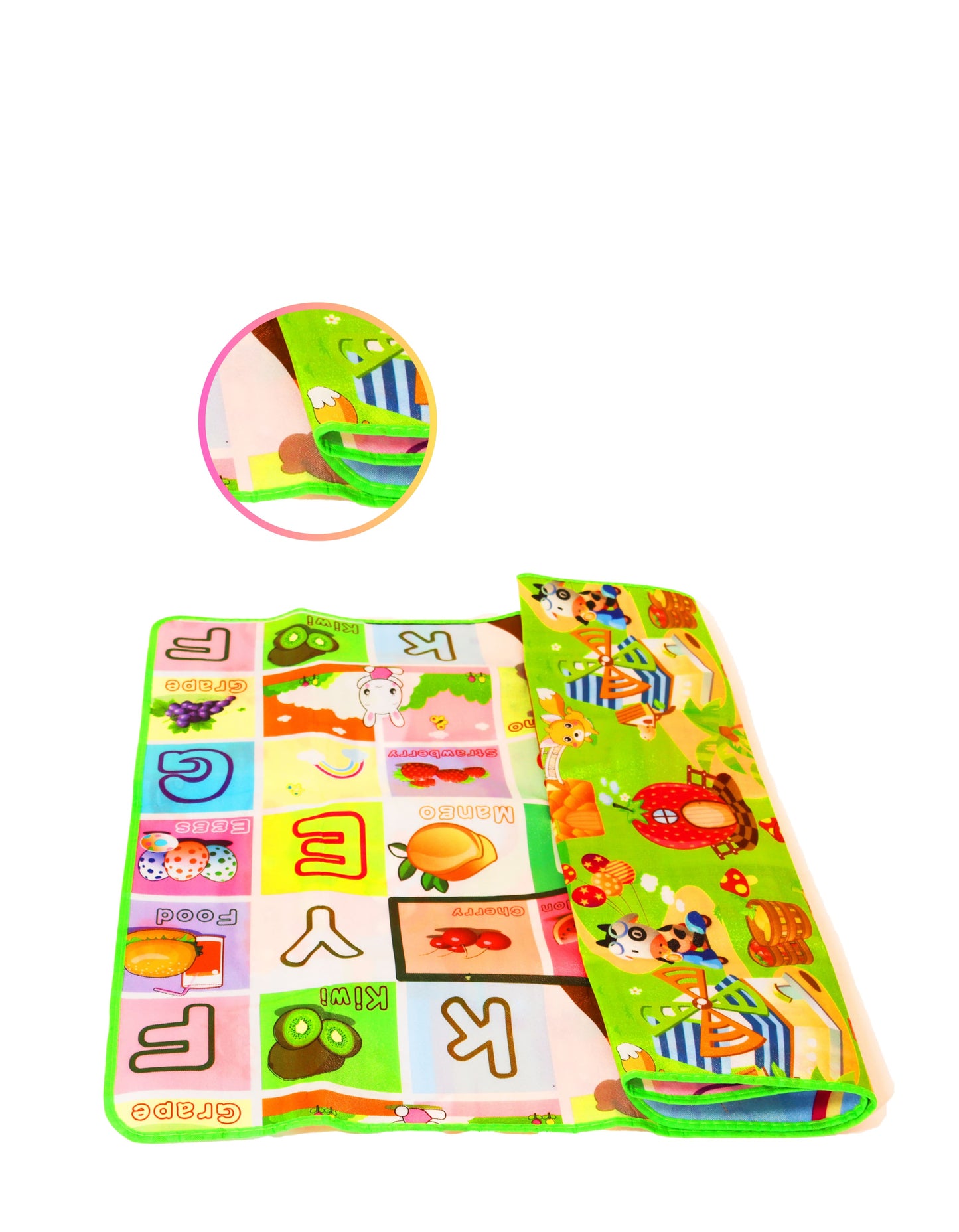 Earendelkids Microfiber Baby Play Mat  (Multicolor, Large)